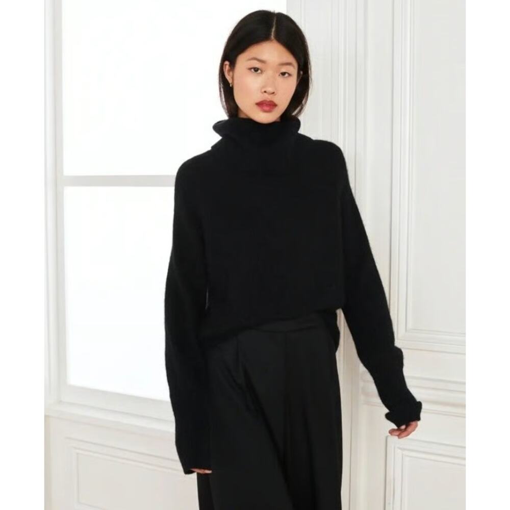 Quince S baby alpaca wool turtleneck Black